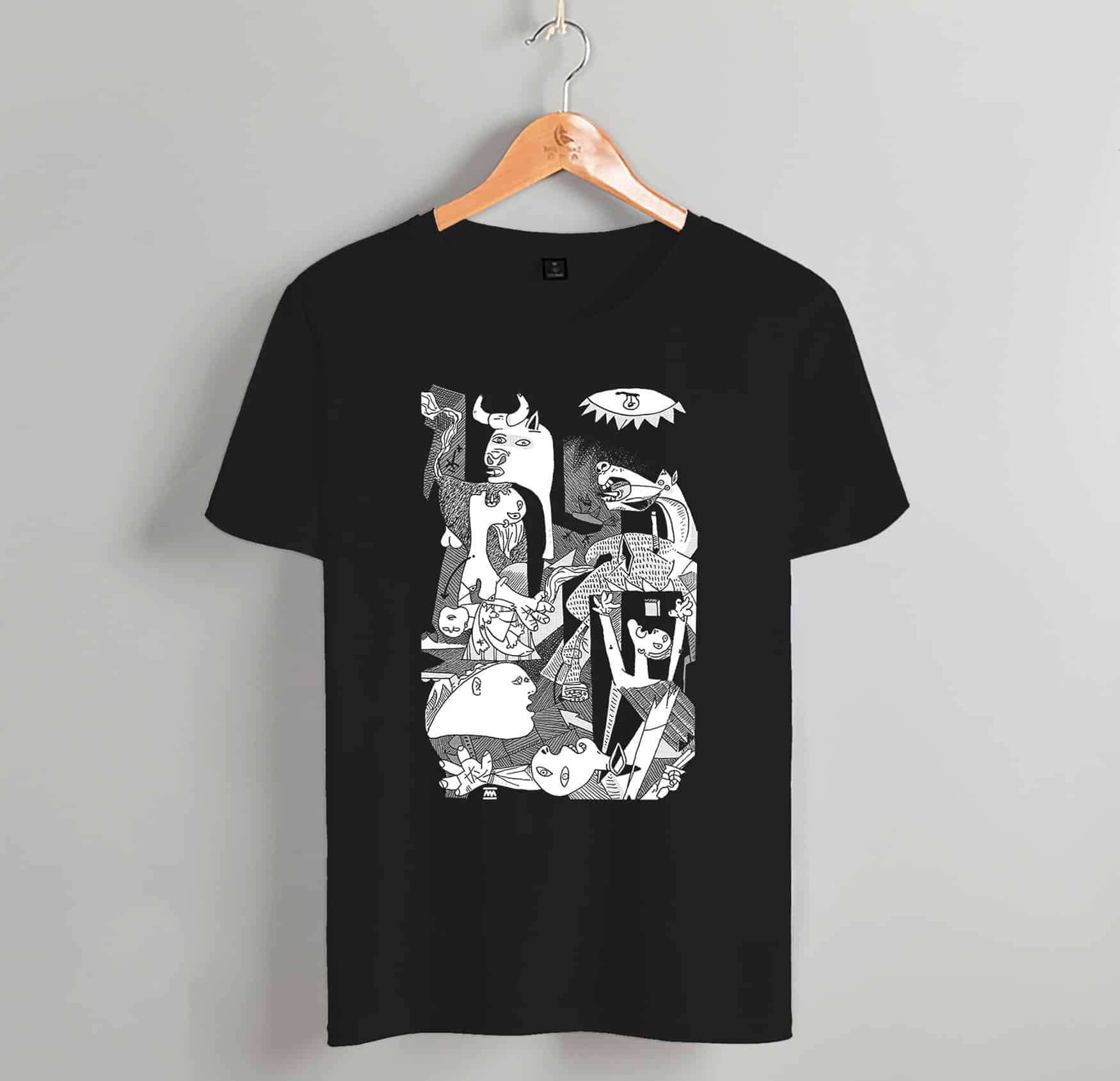 Camiseta Guernica Impresión artesanal algodón orgánico